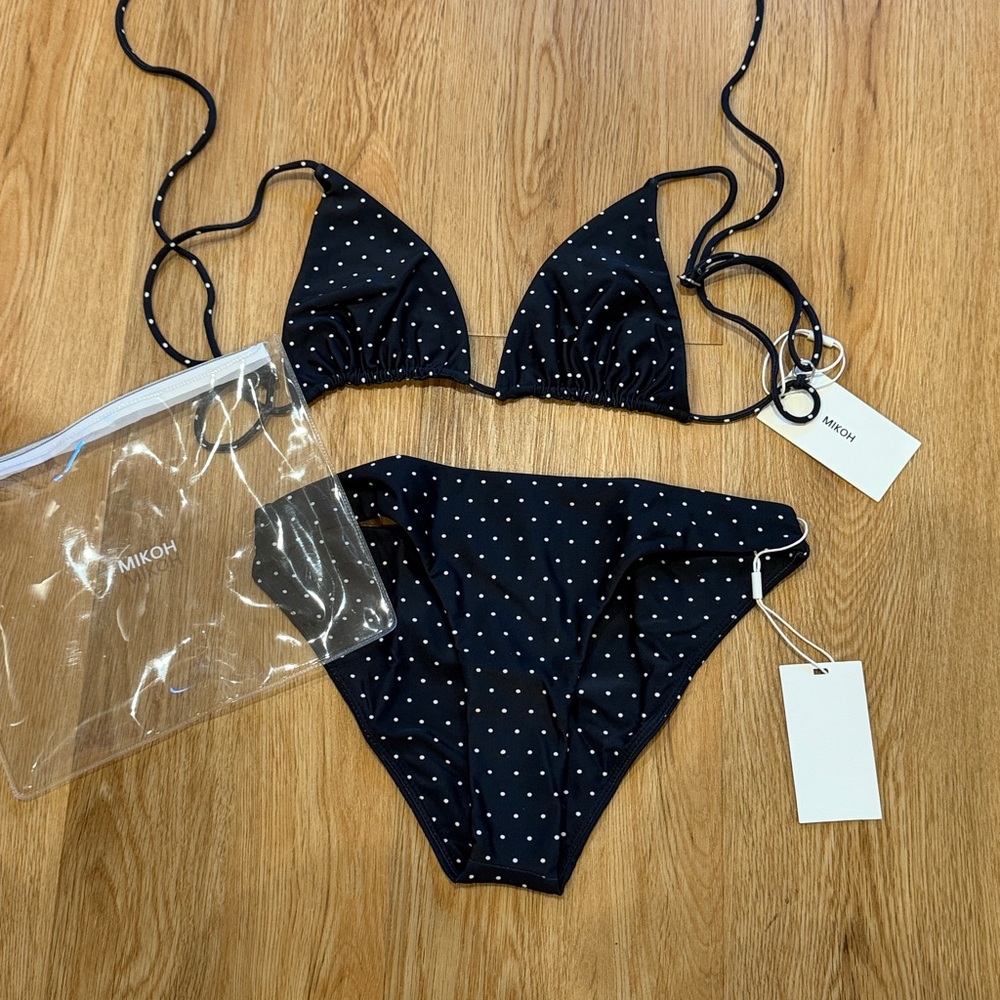 Mikoh Black and White Polka Dot Bikini